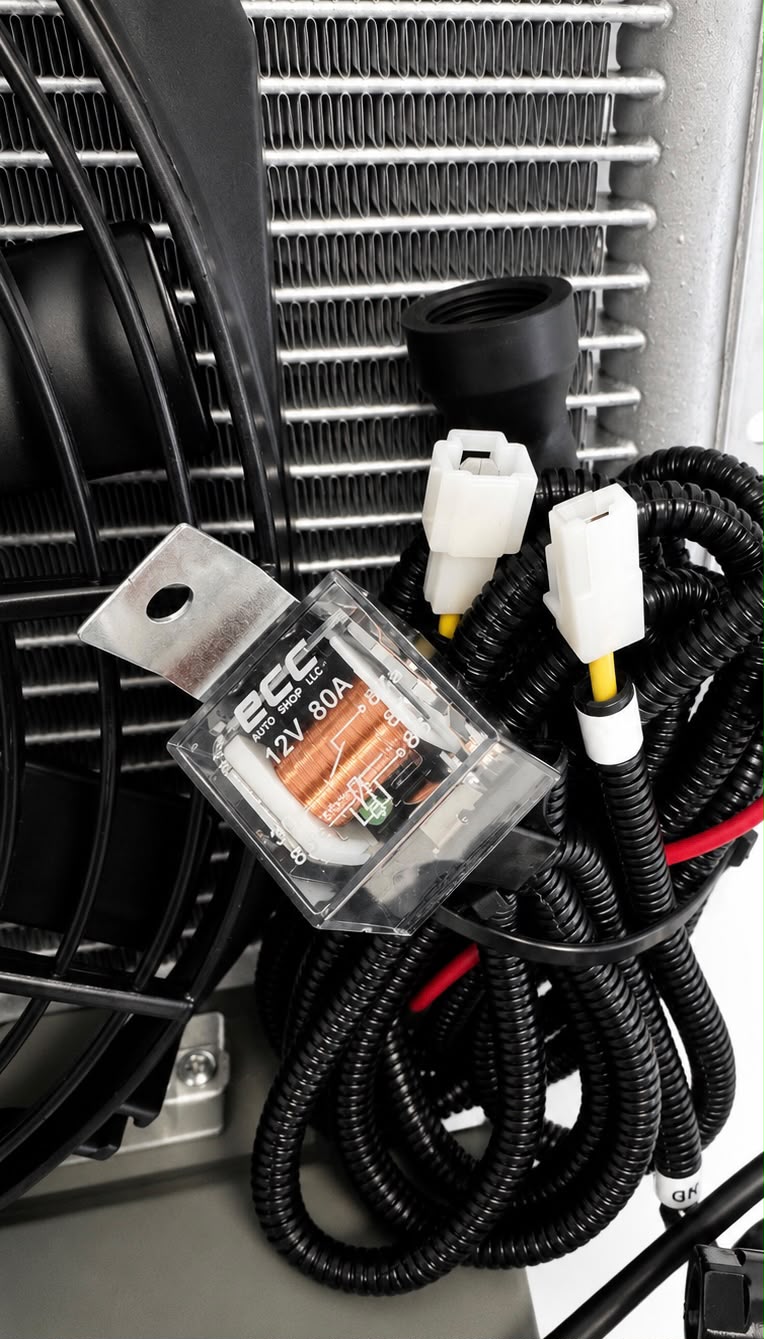 A/C KIT UNIVERSAL UNDER DASH EVAPORATOR 432-0 SH GREY COMPRESSOR 2A SILVER