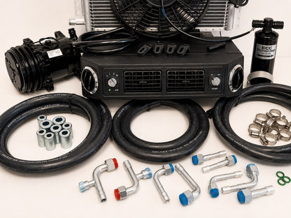 A/C KIT UNIVERSAL UNDERDASH EVAPORATOR 406-100 H/C 12V COMPRESSOR 2A-BLACK