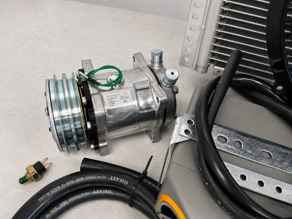 A/C KIT UNIVERSAL UNDERDASH 432-10 GREY COOL ONLY COMPRESSOR 2A SILVER 12VOLT