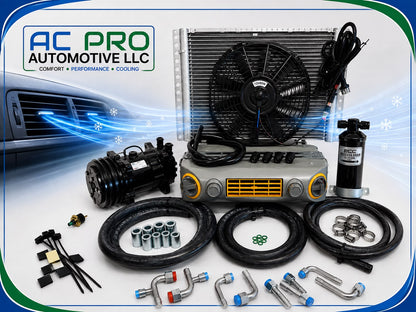 A/C KIT UNIVERSAL UNDERDASH 432-10 GREY COOL ONLY COMPRESSOR 2A BLACK 12VOLT