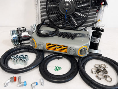 A/C KIT UNIVERSAL UNDERDASH 432-10 GREY COOL ONLY COMPRESSOR 2A CHROME 12VOLT