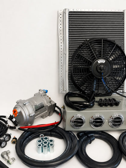 A/C KIT UNIVERSAL UNDER DASH EVAPORATOR 432-0 SH GREY CONDENSER 20*12 ELECTRIC