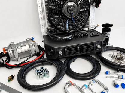 UNIVERSAL UNDERDASH ELECTRIC COMPRESSOR KIT A/C 404-100 H/C 12V CONDENSER 20*12