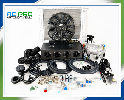 A/C KIT HEAT & COOL 404 WITH 2 AUXILIARY DEFROSTER BLACK VENT 100% ELECTRIC