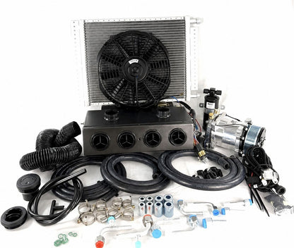 A/C KIT UNIVERSAL UNDER DASH HEAT & COOL 404-0 DEFROSTER BLACK VENT PV8