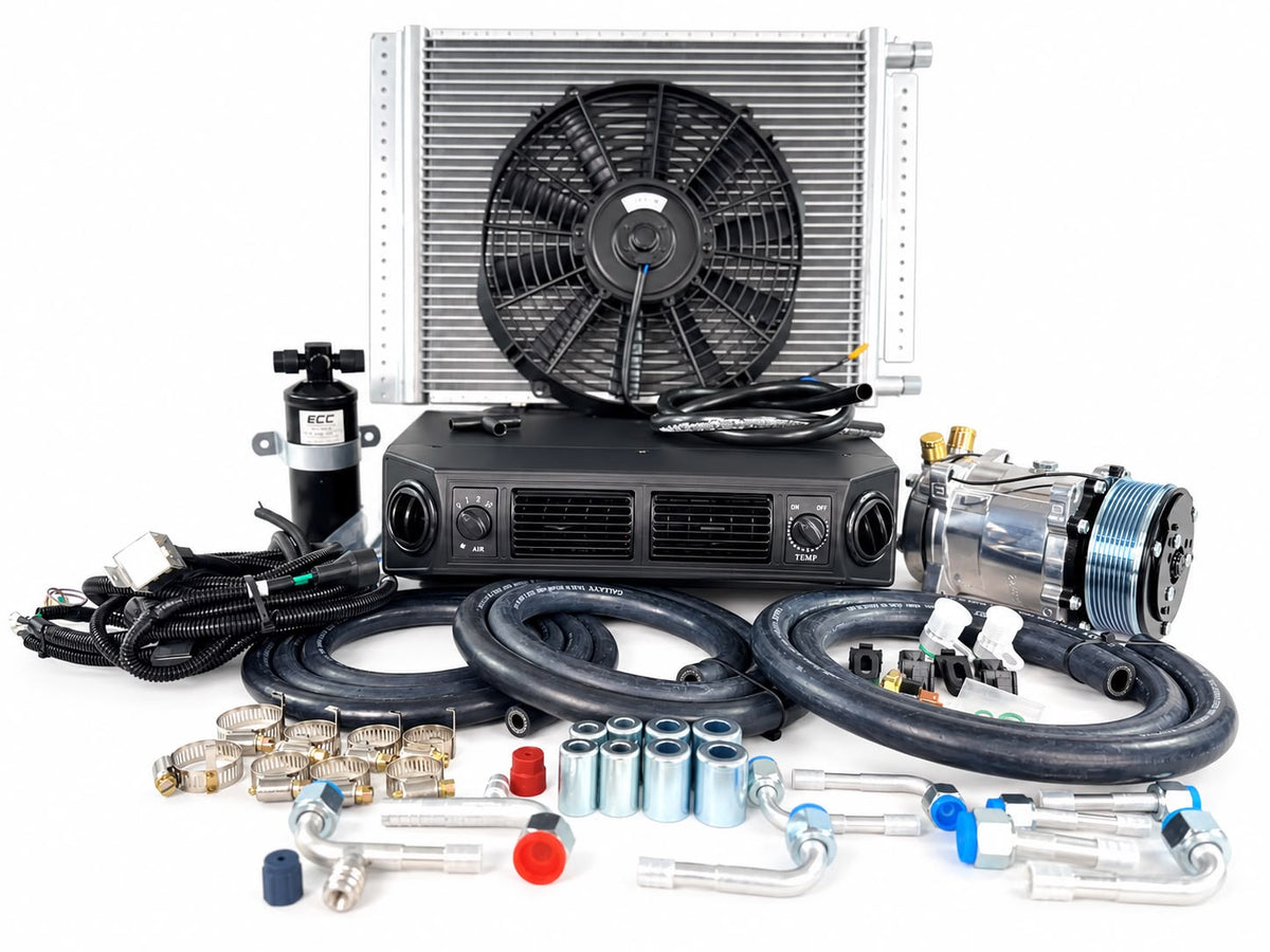 24 VOLTS KIT UNIVERSAL UNDERDASH EVAPORATOR H&C 404-100 SERPENTINE PULLEY PV8