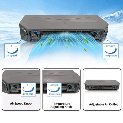 12V Cool&Heat Electric Universal Underdash Air Conditioner DC Auto Car A/C Kit