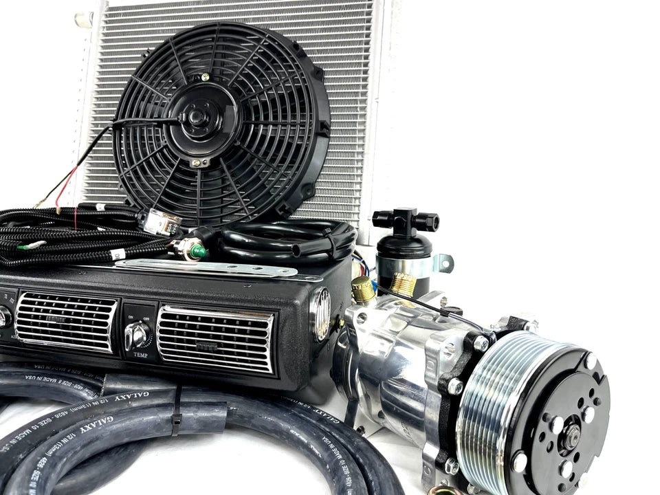 UNIVERSAL A/C KIT UNDER DASH EVAPORATOR 450-100B  SERPENTINE PULLEY COMPRESSOR